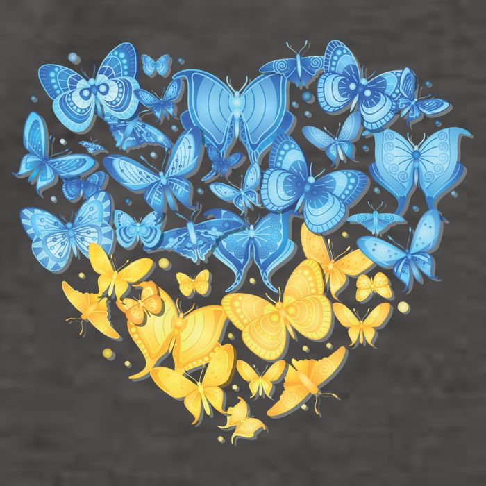 Ukrainian Butterfly Mashup Ukraine Flag Vector Backpack