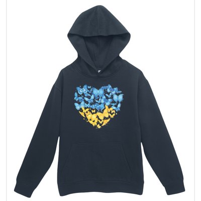 Ukrainian Butterfly Mashup Ukraine Flag Urban Pullover Hoodie