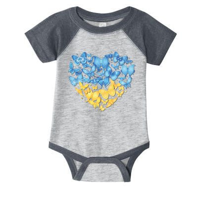 Ukrainian Butterfly Mashup Ukraine Flag Infant Baby Jersey Bodysuit