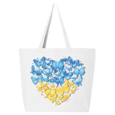 Ukrainian Butterfly Mashup Ukraine Flag 25L Jumbo Tote