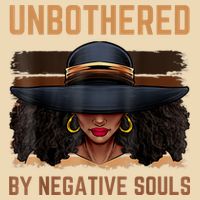 Unbothered By Negative Souls Juneteenth Black Women Freedom Drawstring Bag