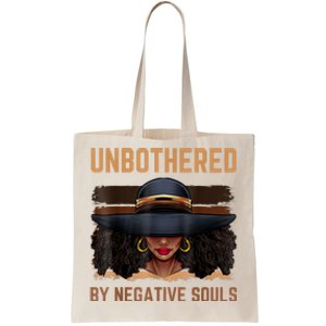 Unbothered By Negative Souls Juneteenth Black Women Freedom Tote Bag