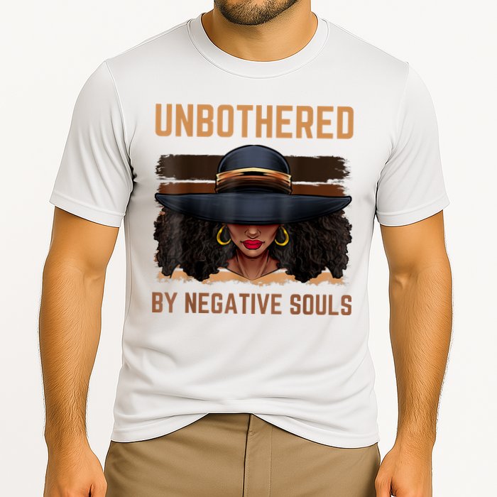 Unbothered By Negative Souls Juneteenth Black Women Freedom Cooling Performance Crew T-Shirt
