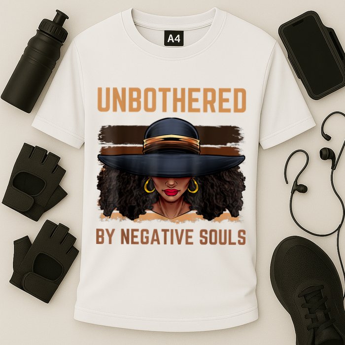 Unbothered By Negative Souls Juneteenth Black Women Freedom Cooling Performance Crew T-Shirt