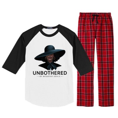 Unbothered By Negative Souls Sassy Black Girl Queen Ladies Raglan Sleeve Pajama Set