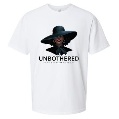 Unbothered By Negative Souls Sassy Black Girl Queen Ladies Sueded Cloud Jersey T-Shirt