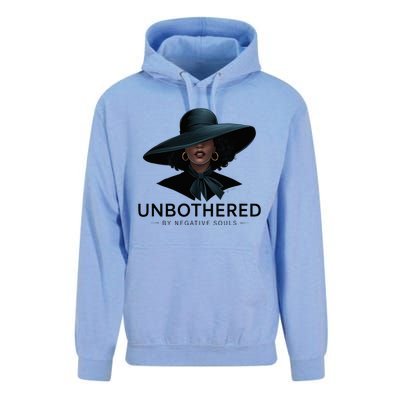 Unbothered By Negative Souls Sassy Black Girl Queen Ladies Unisex Surf Hoodie