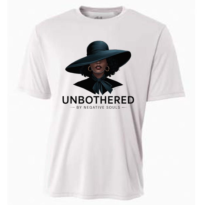 Unbothered By Negative Souls Sassy Black Girl Queen Ladies Cooling Performance Crew T-Shirt