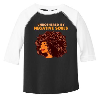 Unbothered By Negative Souls Black History Month African Toddler Fine Jersey T-Shirt