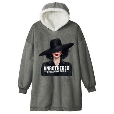 Unbothered By Negative Souls Light Skinned Sista Hooded Wearable Blanket