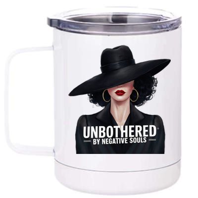 Unbothered By Negative Souls Light Skinned Sista 12 oz Stainless Steel Tumbler Cup