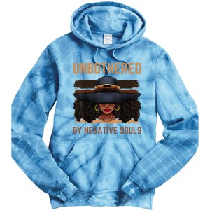 Unbothered By Negative Souls Juneteenth Black Women Freedom Tie Dye Hoodie