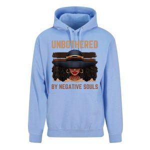 Unbothered By Negative Souls Juneteenth Black Women Freedom Unisex Surf Hoodie