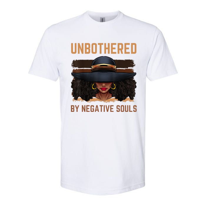 Unbothered By Negative Souls Juneteenth Black Women Freedom Softstyle CVC T-Shirt