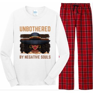 Unbothered By Negative Souls Juneteenth Black Women Freedom Long Sleeve Pajama Set