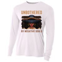 Unbothered By Negative Souls Juneteenth Black Women Freedom Cooling Performance Long Sleeve Crew