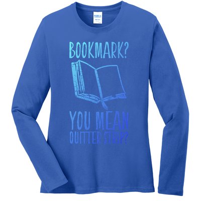 Unique Bookmark Perfect Book Nerd Cute Gift Ladies Long Sleeve Shirt