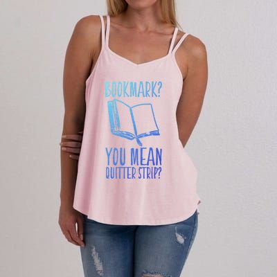 Unique Bookmark Perfect Book Nerd Cute Gift Women's Strappy Tank