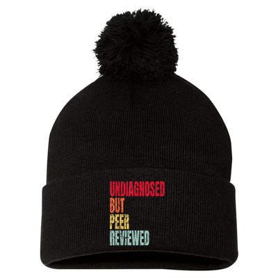 Undiagnosed But Peer Reviewed Pom Pom 12in Knit Beanie