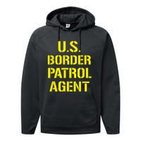 US Border Patrol Agent Halloween Costume ICE Performance Fleece Hoodie