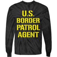 US Border Patrol Agent Halloween Costume ICE Tie-Dye Long Sleeve Shirt