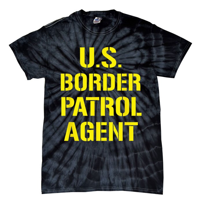 US Border Patrol Agent Halloween Costume ICE Tie-Dye T-Shirt