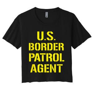 US Border Patrol Agent Halloween Costume ICE Women's Crop Top Tee