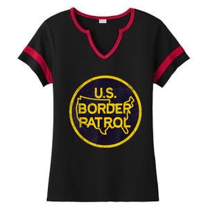 US Border Patrol USBP Protection Mexico Ladies Halftime Notch Neck Tee