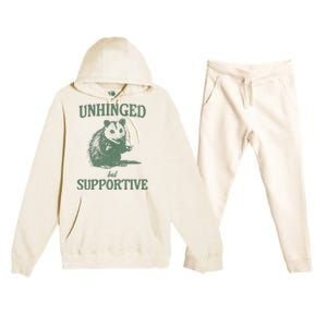 Unhinged But Supportive Premium Hooded Sweatsuit Set