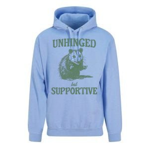 Unhinged But Supportive Unisex Surf Hoodie