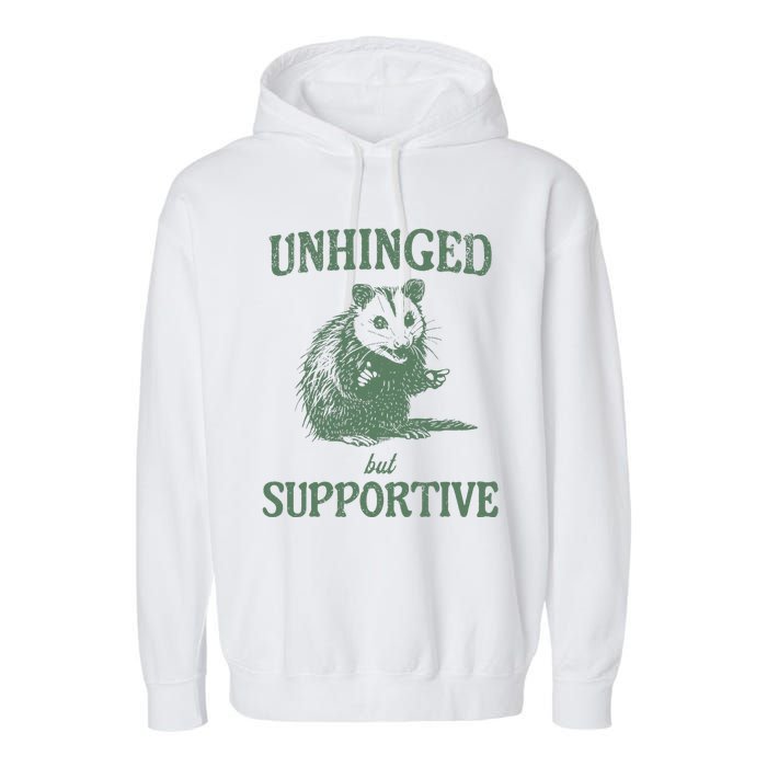 Unhinged But Supportive Garment-Dyed Fleece Hoodie