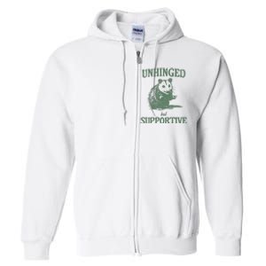 Unhinged But Supportive Full Zip Hoodie