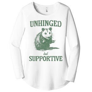 Unhinged But Supportive Women's Perfect Tri Tunic Long Sleeve Shirt