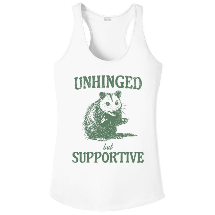 Unhinged But Supportive Ladies PosiCharge Competitor Racerback Tank