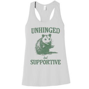 Unhinged But Supportive Women's Racerback Tank