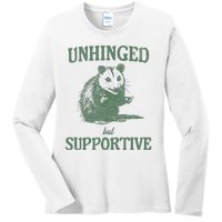 Unhinged But Supportive Ladies Long Sleeve Shirt