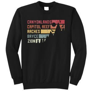 Utah Beehive State National Parks Mighty 5 Tee Bryce Moab Tall Sweatshirt