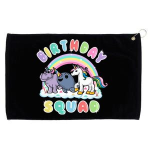 Unicorn Birthday Squad Narwhal Rhino Funny Humor Gift Grommeted Golf Towel