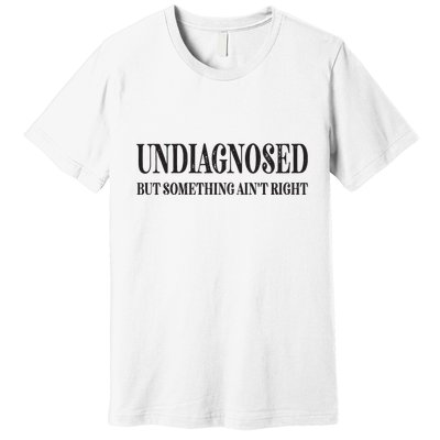 Undiagnosed But Something AinT Right Funny Mental Health Premium T-Shirt