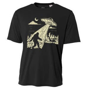 Ufo Bigfoot Sasquatch Lochness Monster Funny Believe Gift Cooling Performance Crew T-Shirt