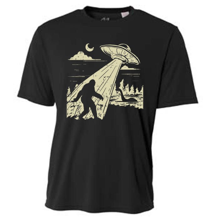 Ufo Bigfoot Sasquatch Lochness Monster Funny Believe Gift Cooling Performance Crew T-Shirt