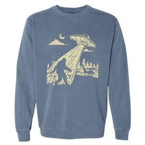 Ufo Bigfoot Sasquatch Lochness Monster Funny Believe Gift Garment-Dyed Sweatshirt