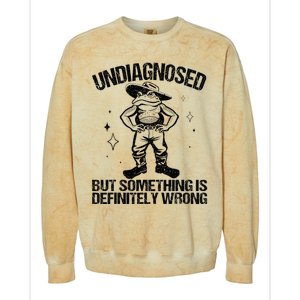 Undiagnosed But Something Is Definitely Wrong Cowboy Frog Colorblast Crewneck Sweatshirt