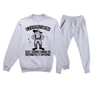 Undiagnosed But Something Is Definitely Wrong Cowboy Frog Premium Crewneck Sweatsuit Set