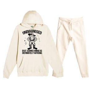 Undiagnosed But Something Is Definitely Wrong Cowboy Frog Premium Hooded Sweatsuit Set