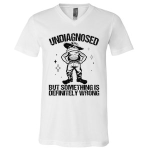 Undiagnosed But Something Is Definitely Wrong Cowboy Frog V-Neck T-Shirt