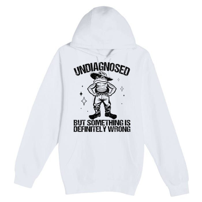 Undiagnosed But Something Is Definitely Wrong Cowboy Frog Premium Pullover Hoodie