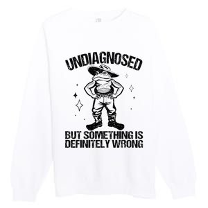 Undiagnosed But Something Is Definitely Wrong Cowboy Frog Premium Crewneck Sweatshirt