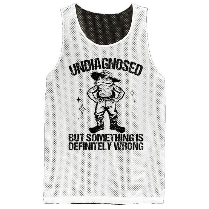 Undiagnosed But Something Is Definitely Wrong Cowboy Frog Mesh Reversible Basketball Jersey Tank