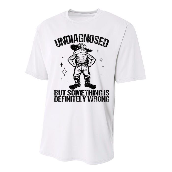 Undiagnosed But Something Is Definitely Wrong Cowboy Frog Performance Sprint T-Shirt